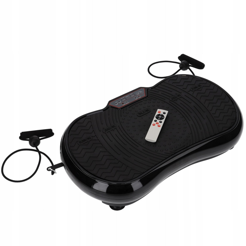 Віброплатформа для тренувань Pro+ 4FIZJO P-5907739319524 з пультом та еспандерами, Black