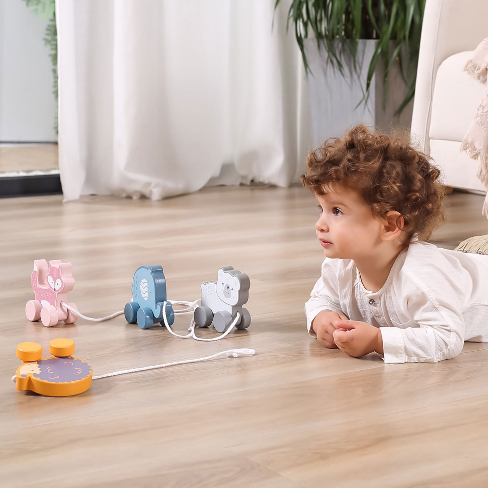 Дерев'яна каталка Лисичка Viga Toys PolarB 44002 зі шнурком