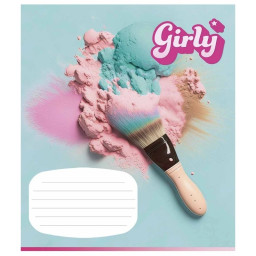 Зошит учнівський "Girly" Школяр 012-3330L-4 в лінію, 12 аркушів 