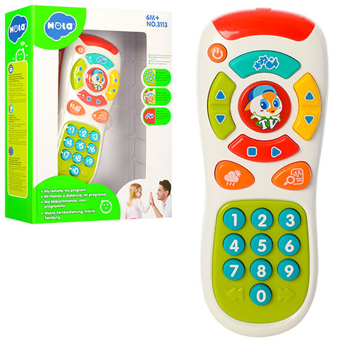 Дитячий развиваючий пульт Hola 3113 підсвітка, музика, звуки, цифри