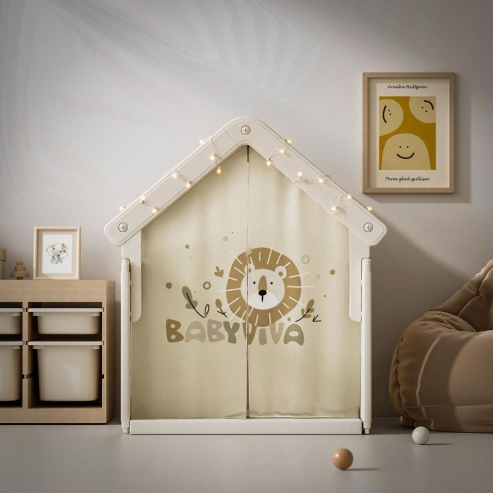 Детский манеж-домик Lulu House Mealux KD-C029 White 114х90 см, белый