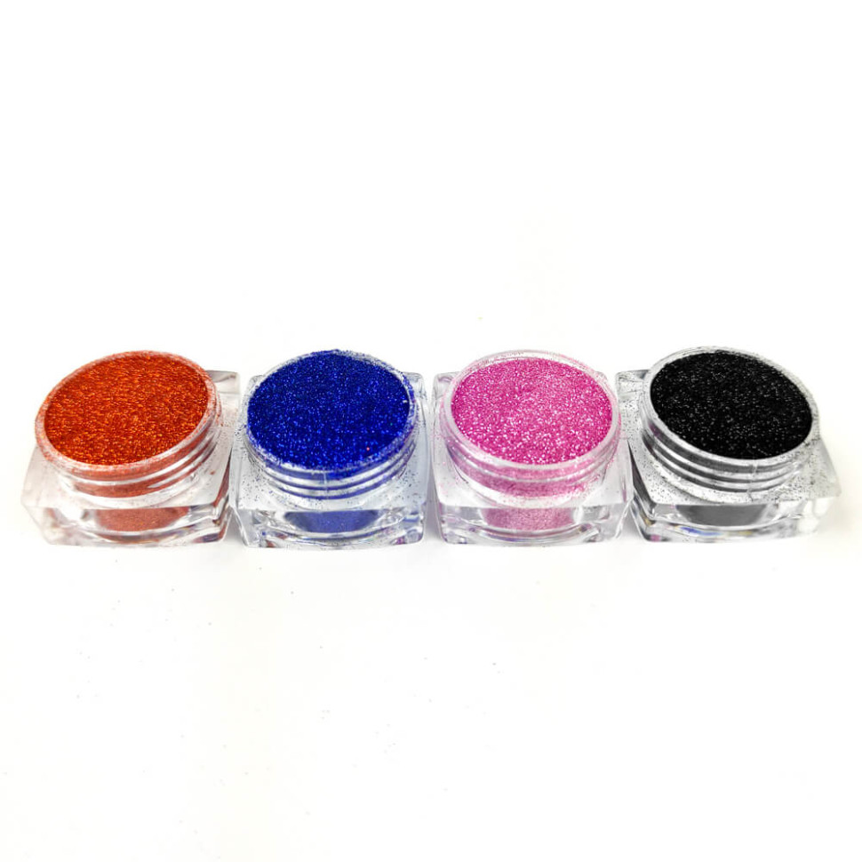 Набір гліттера для біо-тату «Базовий №1» Fresh Tattoo glitter-set-4x-1, 4 кольори 