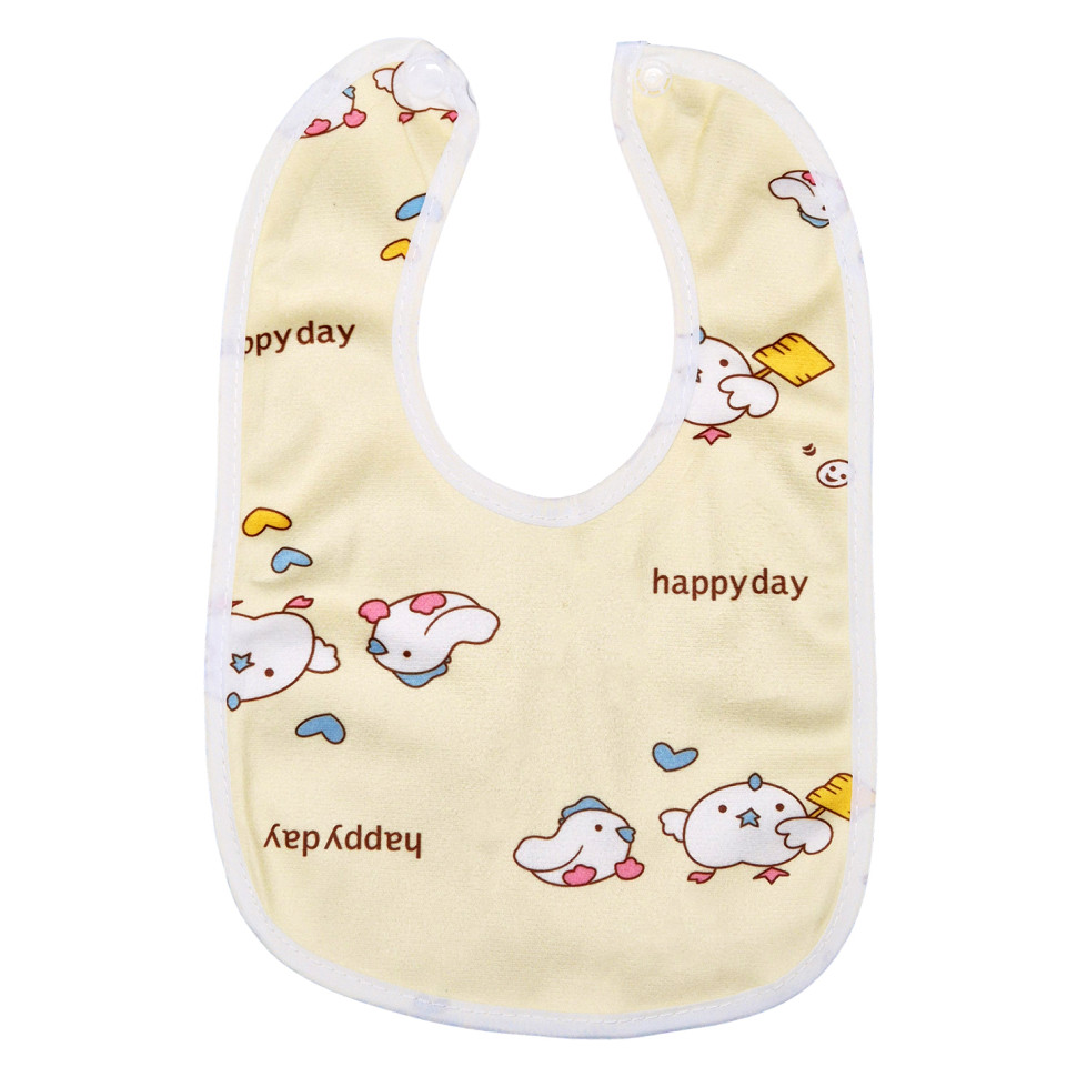 Детский тканевый слюнявчик Mega Zayka MGZ-0600-25 на кнопке