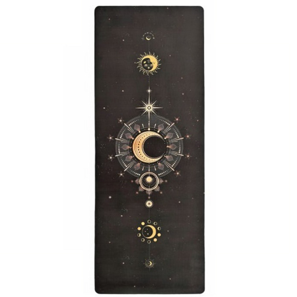 Килимок для йоги BlackMoon EasyFit EF-1926-2 чорний 183 x 61 x 3 см