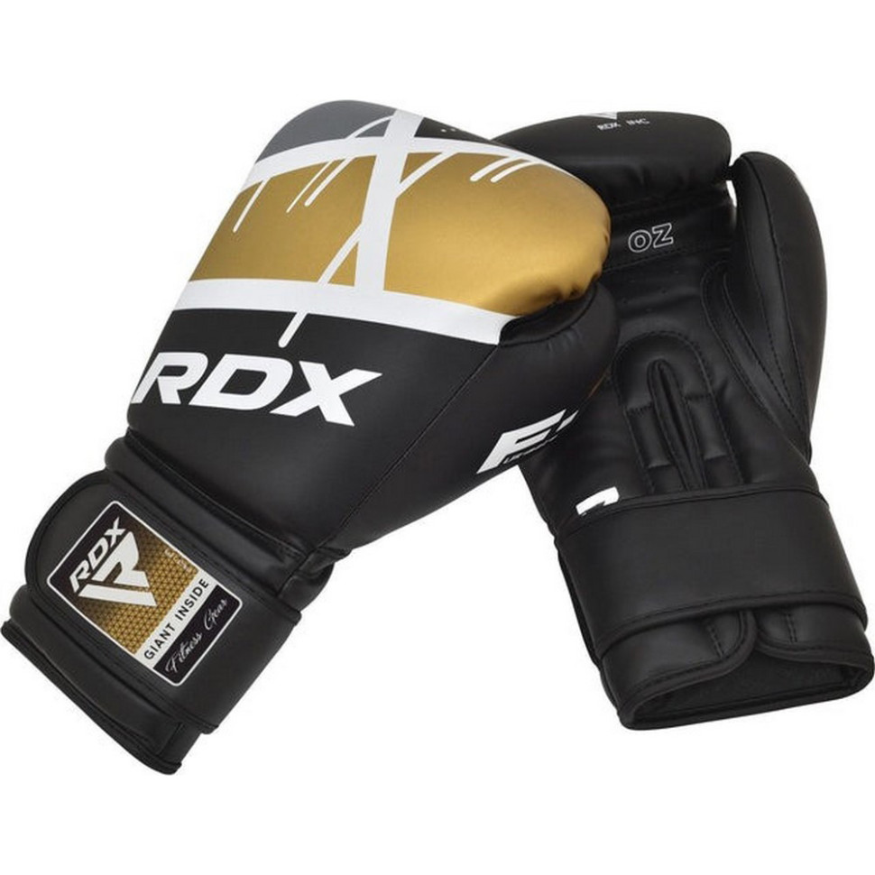 Боксерські рукавиці F7 Ego RDX Inc Limited BGR-F7BGL-10oz, Black Golden 10 унцій (капа в комплекті)