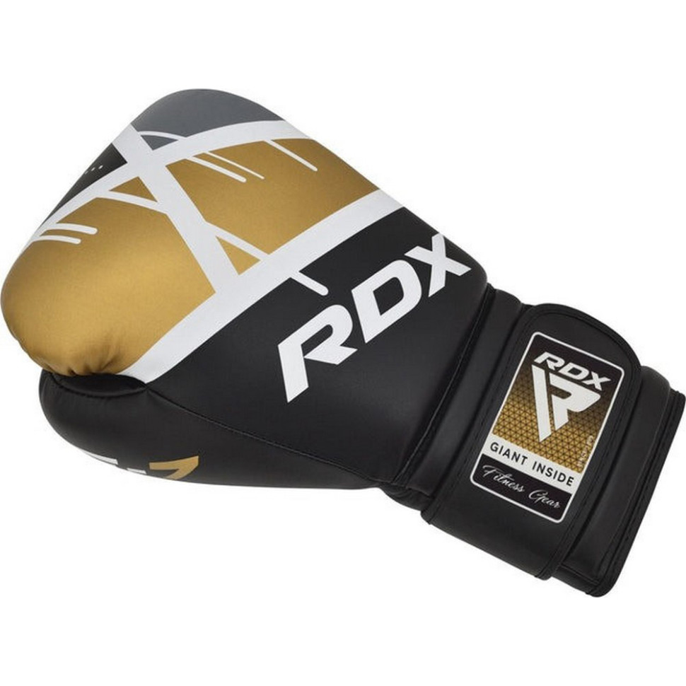 Боксерські рукавиці F7 Ego RDX Inc Limited BGR-F7BGL-10oz, Black Golden 10 унцій (капа в комплекті)