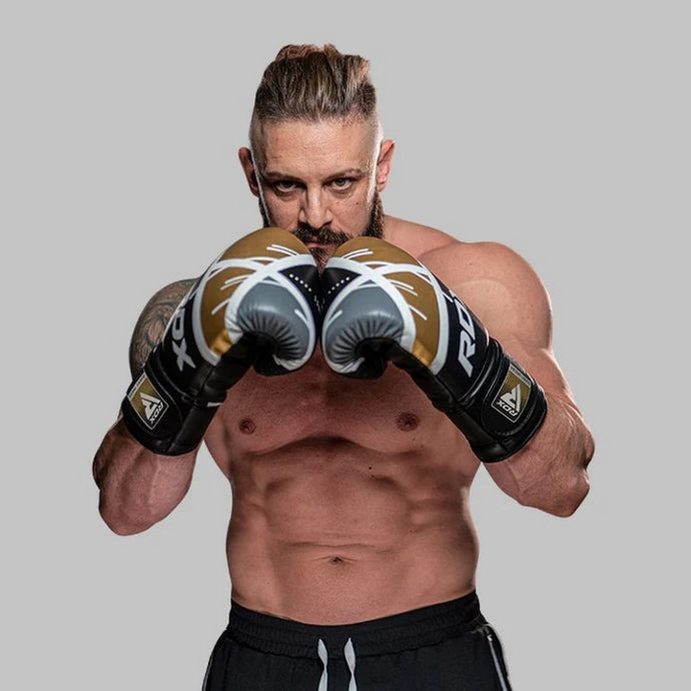Боксерські рукавиці F7 Ego RDX Inc Limited BGR-F7BGL-10oz, Black Golden 10 унцій (капа в комплекті)