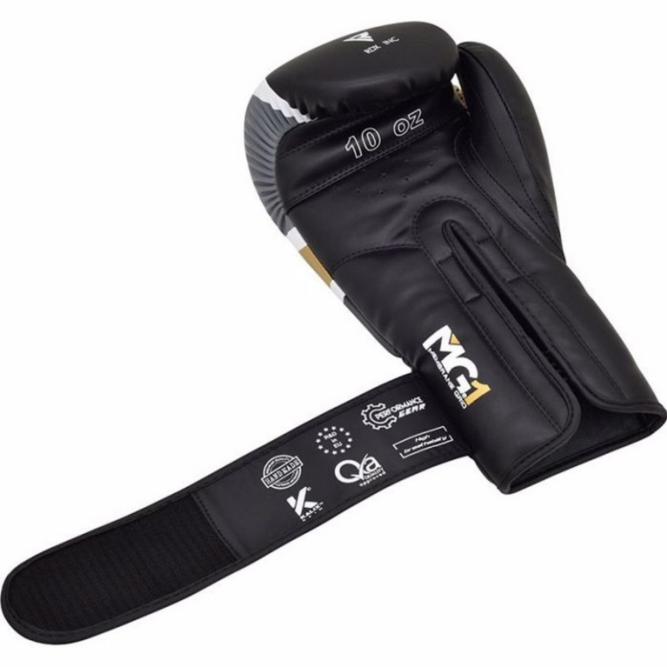 Боксерські рукавиці F7 Ego RDX Inc Limited BGR-F7BGL-10oz, Black Golden 10 унцій (капа в комплекті)