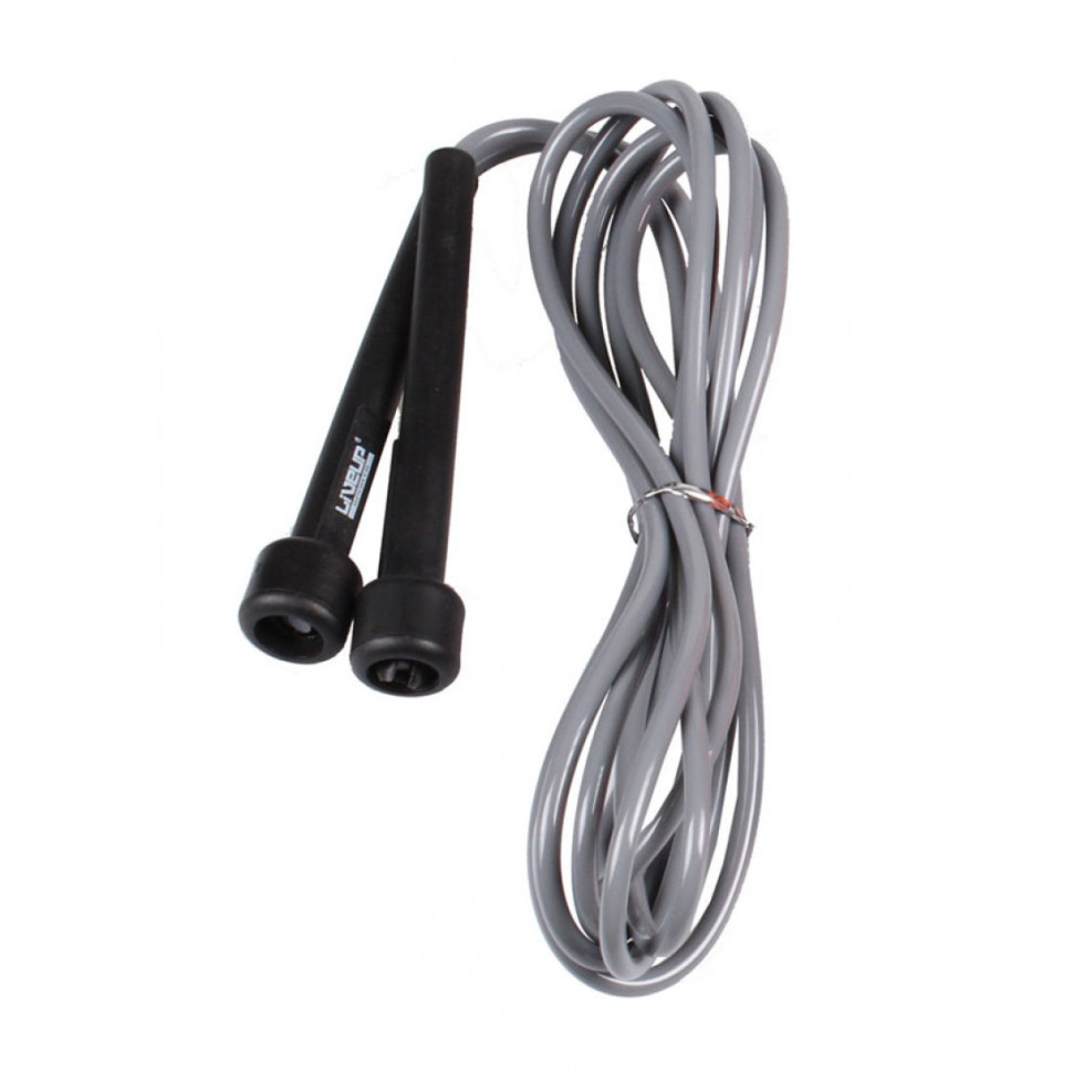 Скакалка PVC JUMP ROPE LiveUp LS3115-g в тубусі, сірий 270 см