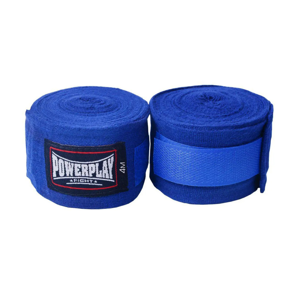 Бинты для бокса PowerPlay PP_3047_4m_Blue, Сині (4м)