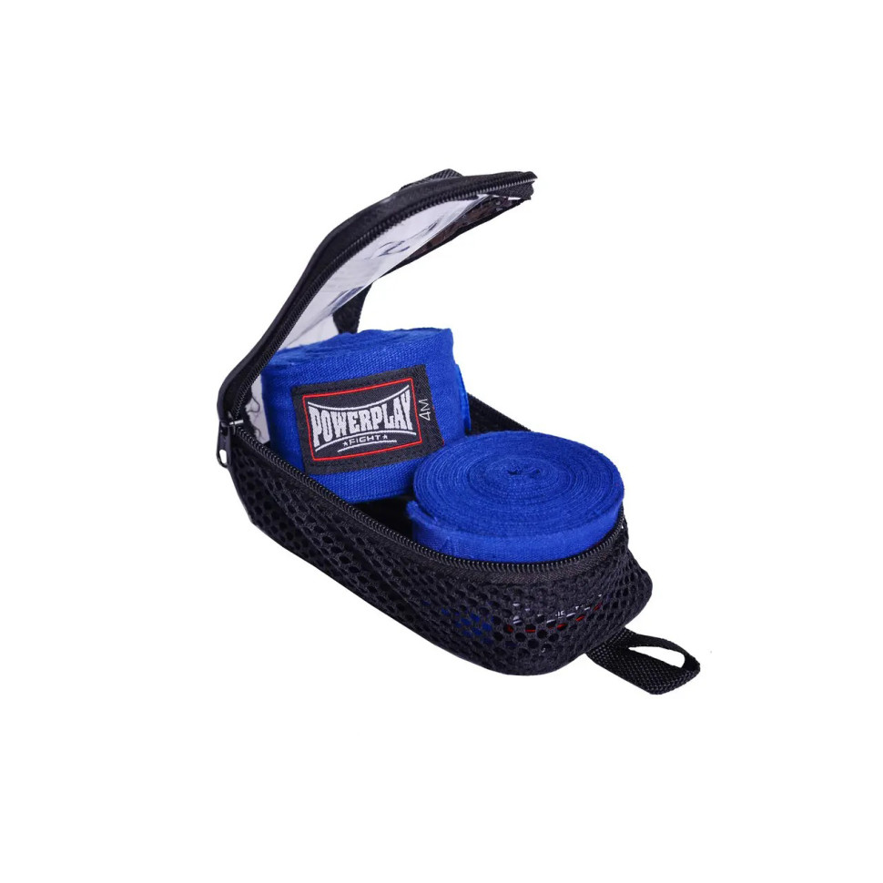 Бинты для бокса PowerPlay PP_3047_4m_Blue, Сині (4м)