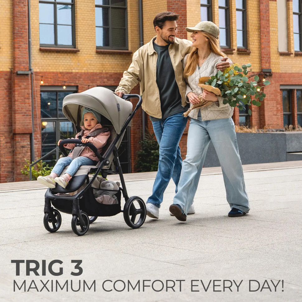 Прогулочная детская коляска Trig 3 Onyx Black Kinderkraft KSTRIG03BLK0000