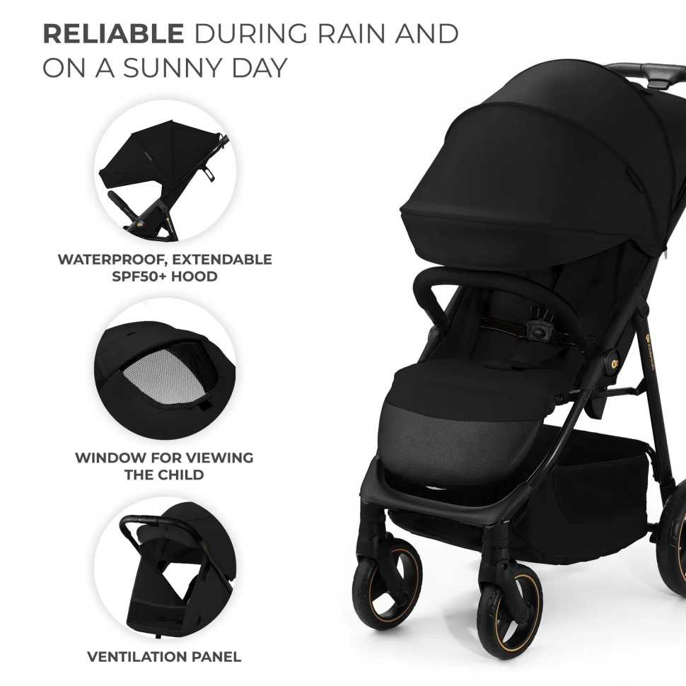 Прогулочная детская коляска Trig 3 Onyx Black Kinderkraft KSTRIG03BLK0000
