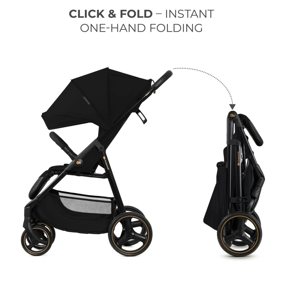 Прогулочная детская коляска Trig 3 Onyx Black Kinderkraft KSTRIG03BLK0000