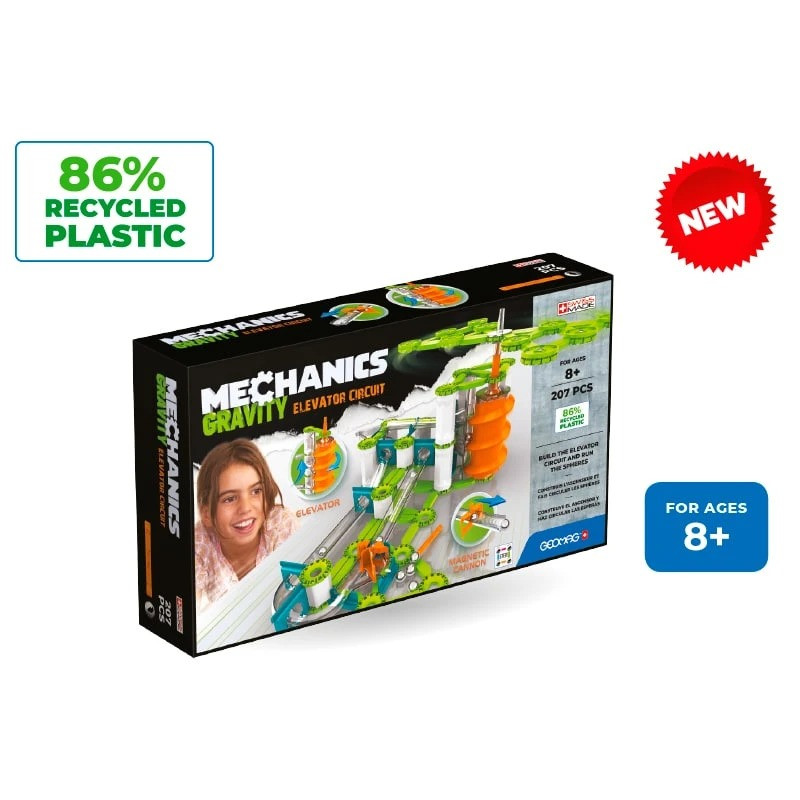 Будівельний магнітный конструктор Geomag Gravity 207 RE Elevator Circuit 765GM 207 деталей