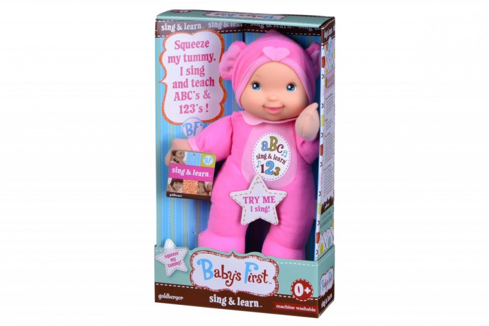 Кукла Baby’s First Sing and Learn Пой и Учись (розовый медвежонок) 21180-3                          