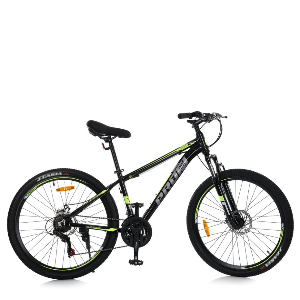 Велосипед PROF1 MTB2602-2, 26 дюймов, алюминиевая рама 13 Shimano 21SP черно-красный