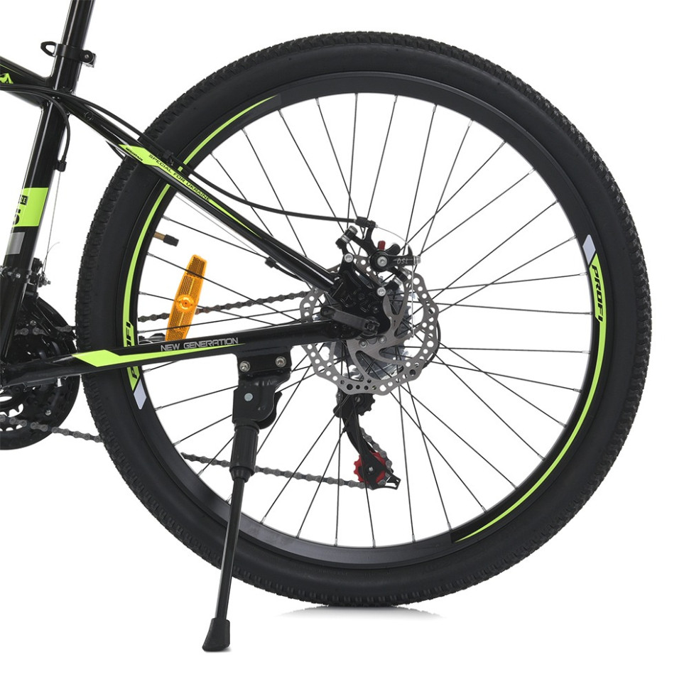 Велосипед PROF1 MTB2602-2, 26 дюймов, алюминиевая рама 13 Shimano 21SP черно-красный
