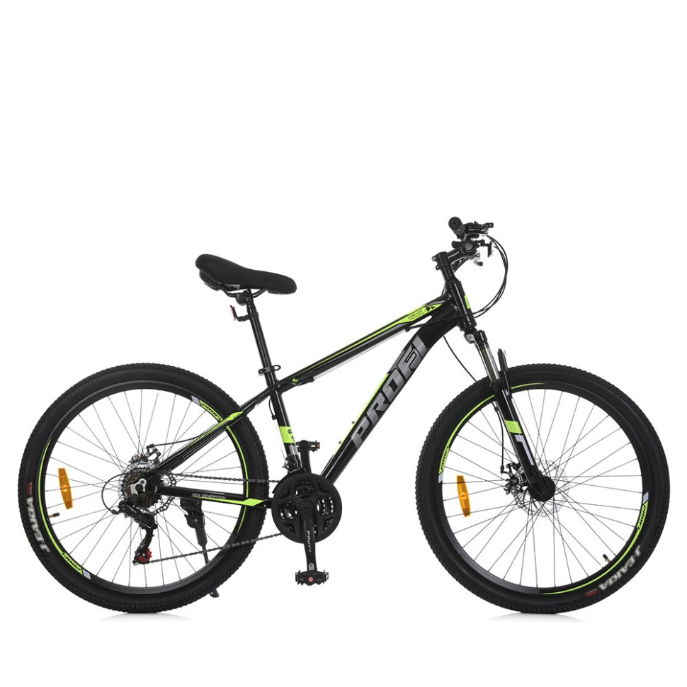 Велосипед PROF1 MTB2602-2, 26 дюймов, алюминиевая рама 13 Shimano 21SP черно-красный
