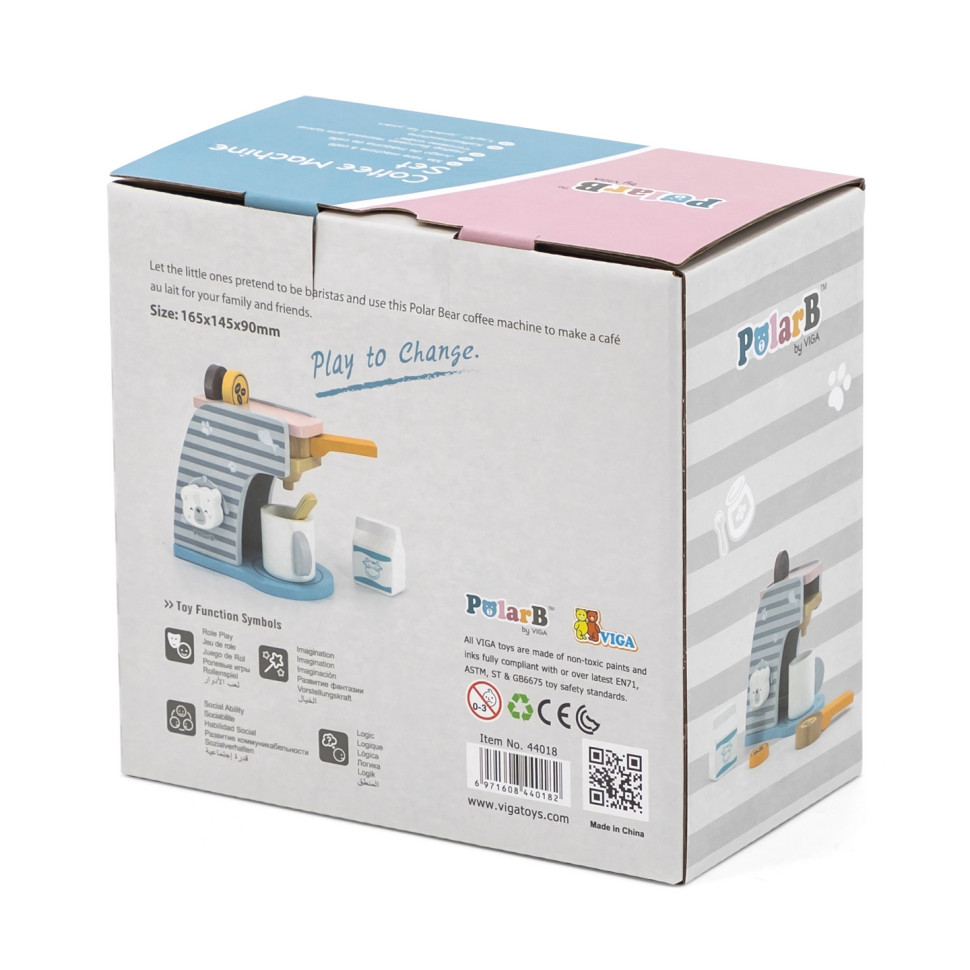 Игрушечная кофемашина Viga Toys PolarB 44018 деревянная