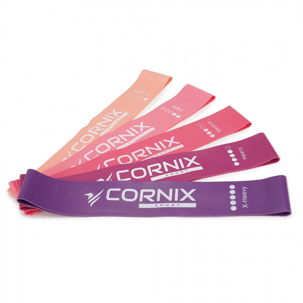Резинки для фитнеса Mini Power Band Cornix XR-0046, 5 шт 1-20 кг