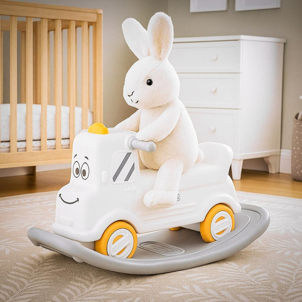 Машинка толокар-качалка 2в1 Mack Mealux KD-D121 White 44х32х71 см