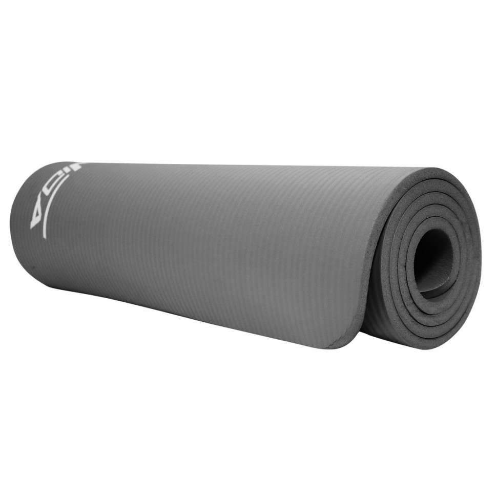 Коврик (мат) спортивный NBR SportVida SV-HK0247 для йоги и фитнеса Grey 