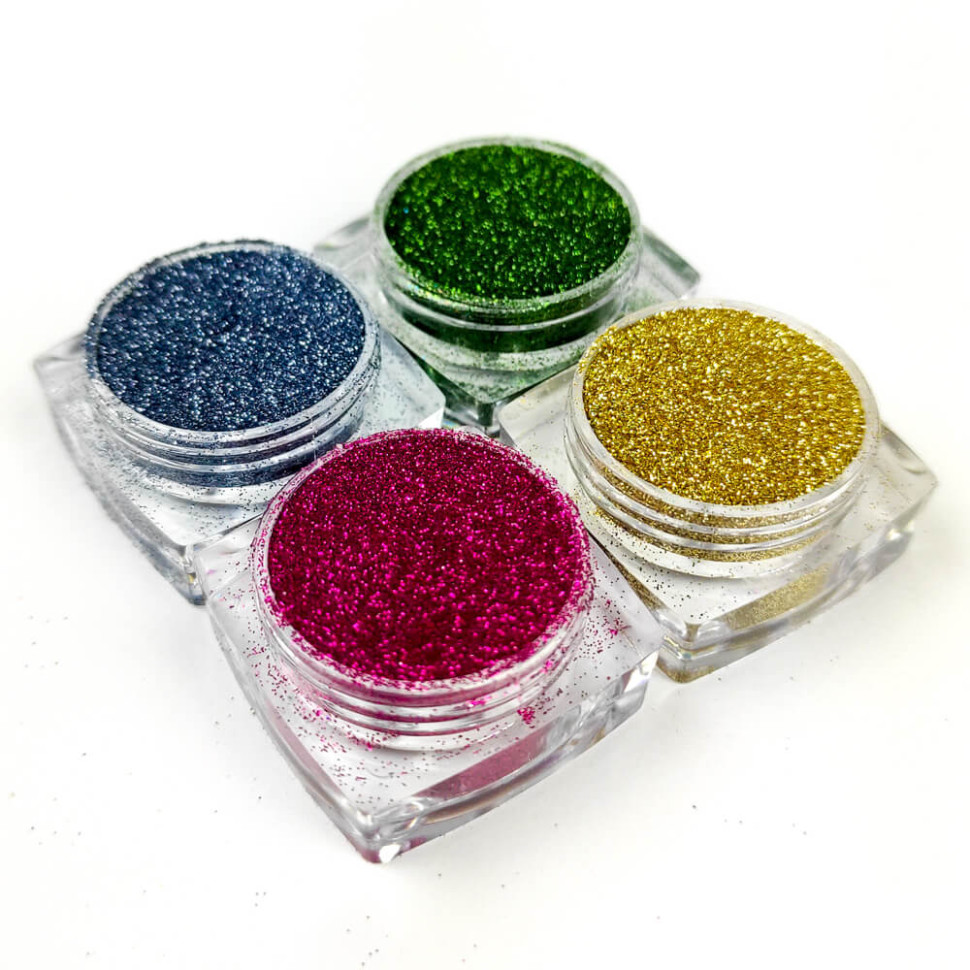 Набір гліттера для біо-тату «Базовий №2» Fresh Tattoo glitter-set-4x-2, 4 кольори 