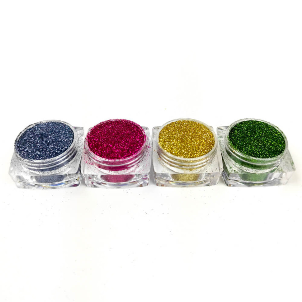Набір гліттера для біо-тату «Базовий №2» Fresh Tattoo glitter-set-4x-2, 4 кольори 
