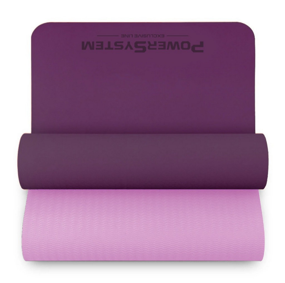 Коврик для йоги и фитнеса TPE Yoga Mat Premium Power System 4060PI-0, Purple (183х61х0.6)