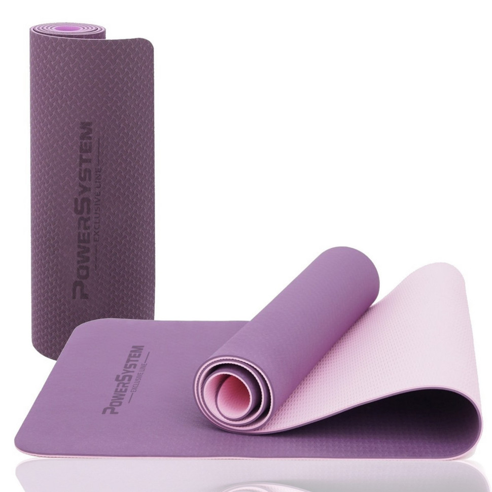 Коврик для йоги и фитнеса TPE Yoga Mat Premium Power System 4060PI-0, Purple (183х61х0.6)