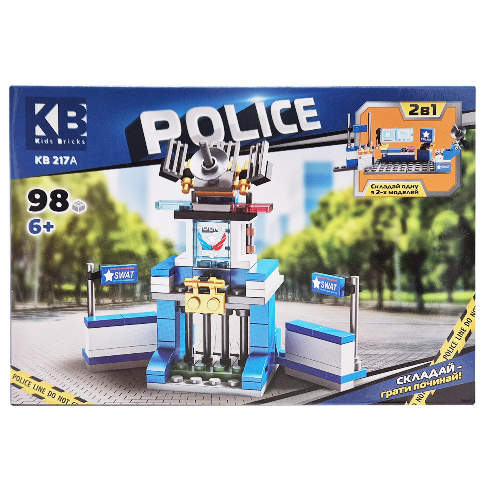 Детский конструктор Полицейская серия Police Limo Toy KB 217A 2 в 1, 98 деталей