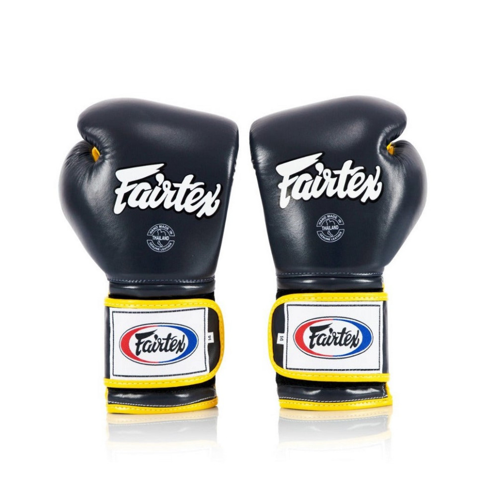 Боксерские перчатки BGV9 Mexican Fairtex BGV9_Mexican_12oz_Blue/Y 12 унций (бинты в комплекте)