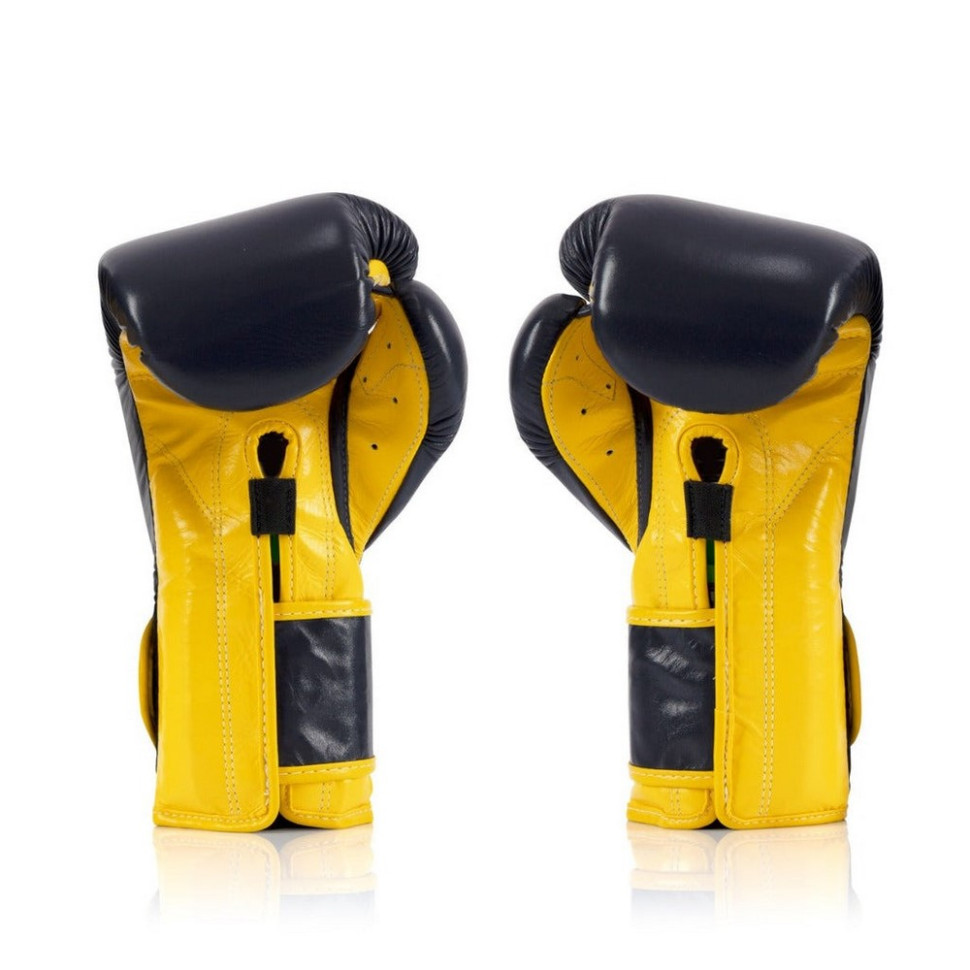 Боксерские перчатки BGV9 Mexican Fairtex BGV9_Mexican_12oz_Blue/Y 12 унций (бинты в комплекте)