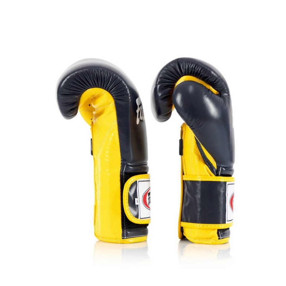 Боксерские перчатки BGV9 Mexican Fairtex BGV9_Mexican_12oz_Blue/Y 12 унций (бинты в комплекте)