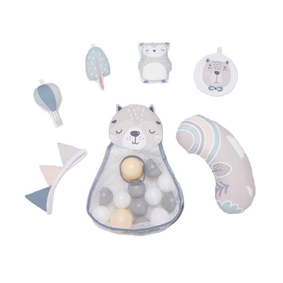 Детский развивающий коврик Pastel MoMi MAED00017 с шариками