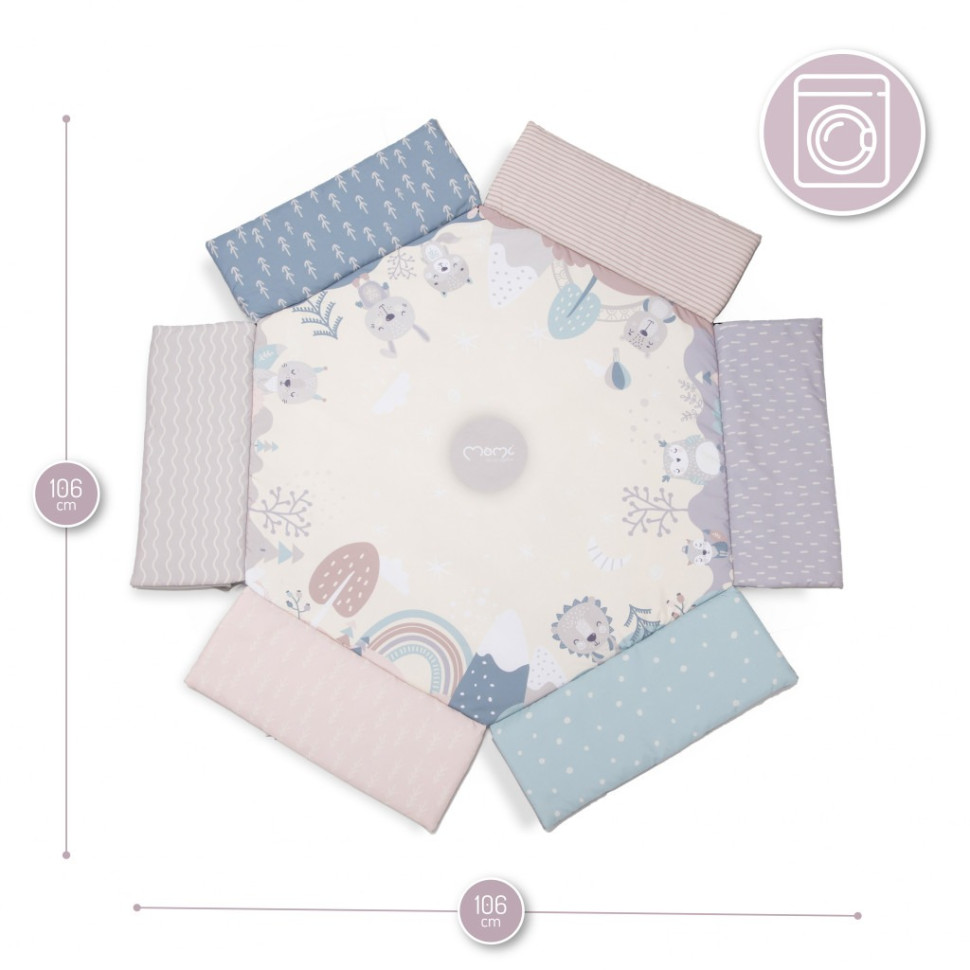Детский развивающий коврик Pastel MoMi MAED00017 с шариками