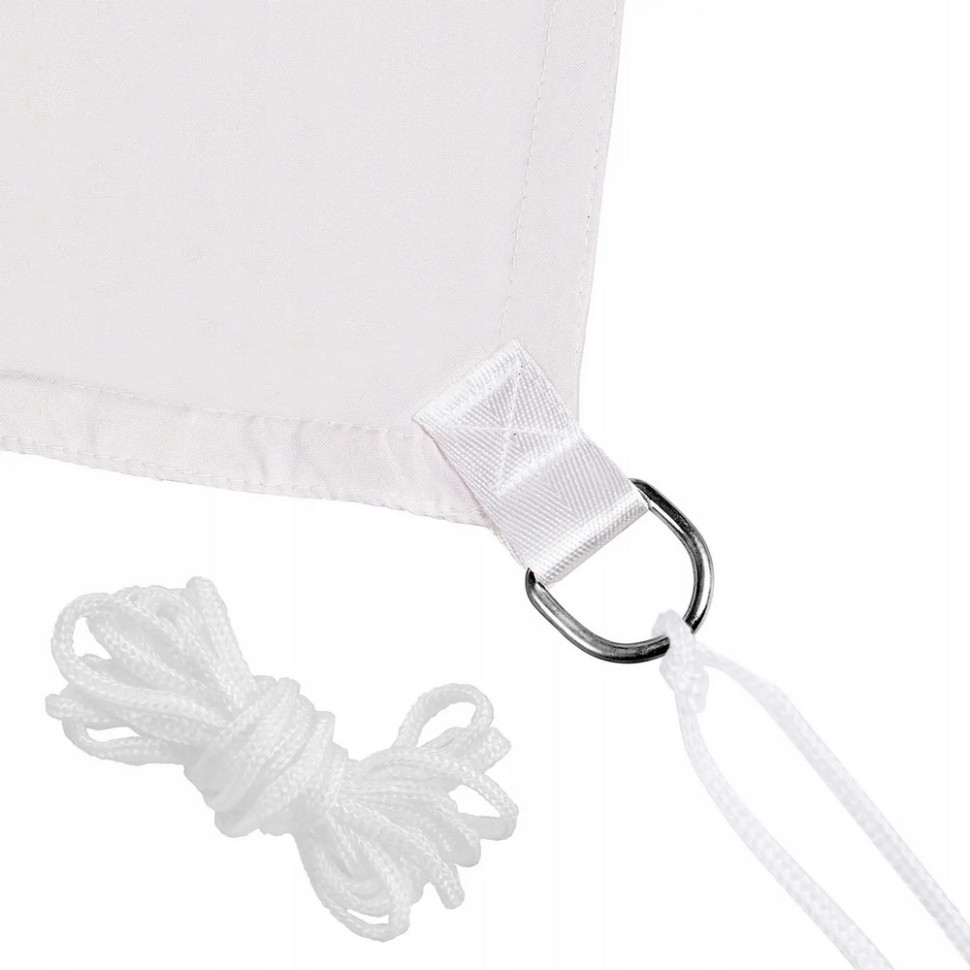 Тент-парус теневой для дома, сада и туризма Springos SN1037, 4 x 2 м, Light Grey