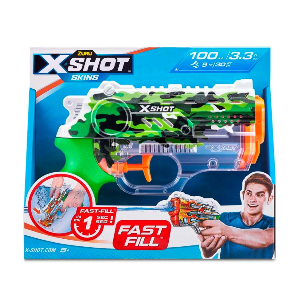 Водний бластер Fast FIill Sins Nano Jungle Camo X-Shot 11853B об'єм 100 мл