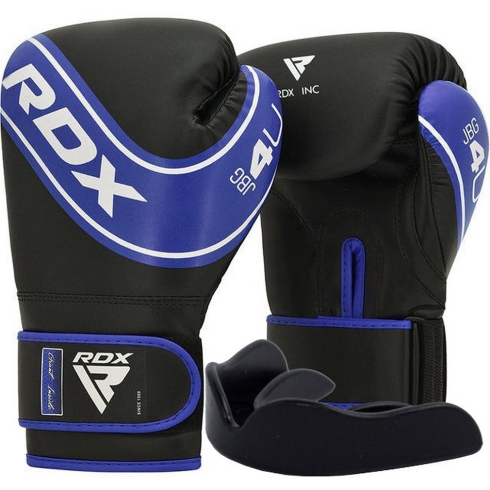 Боксерські рукавиці 4B Robo Kids RDX Inc Limited JBG-4U-6oz, Blue/Black 6 унцій (капа в комплекті)