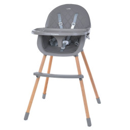 Стільчик для годування EL CAMINO ME 1111 LUMI Gray екошкіра