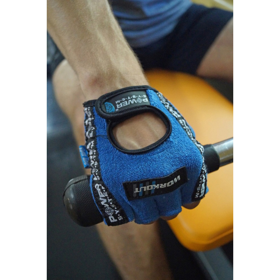 Перчатки для фитнеса Workout Power System PS-2200_S_Blue, S 21 см