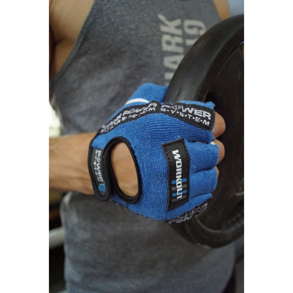 Перчатки для фитнеса Workout Power System PS-2200_S_Blue, S 21 см
