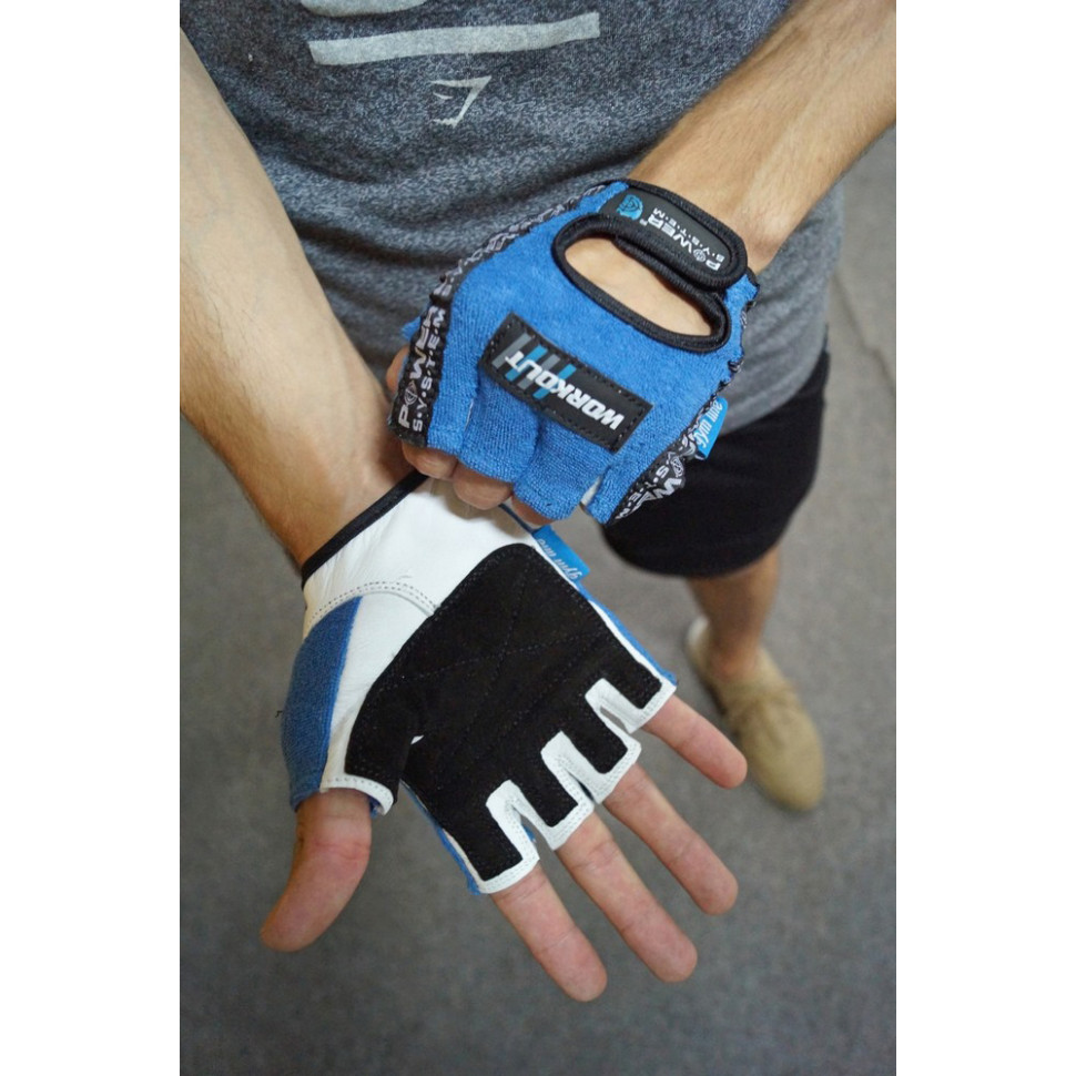 Перчатки для фитнеса Workout Power System PS-2200_S_Blue, S 21 см