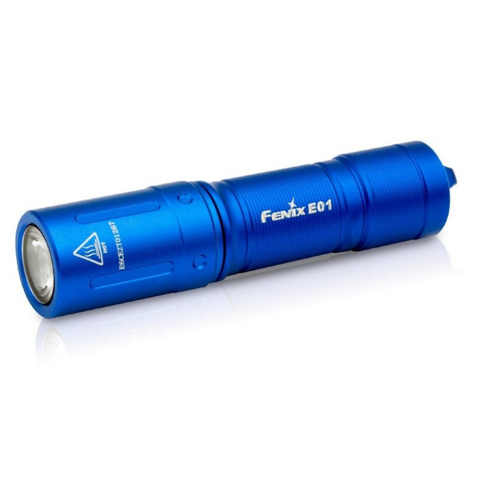 Фонарь ручной Fenix E01V20blue 3 режима, голубой