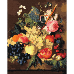 Картина по номерам "Корзина с фруктами" ©Jan van Huysum Идейка KHO5663, 40х50 см