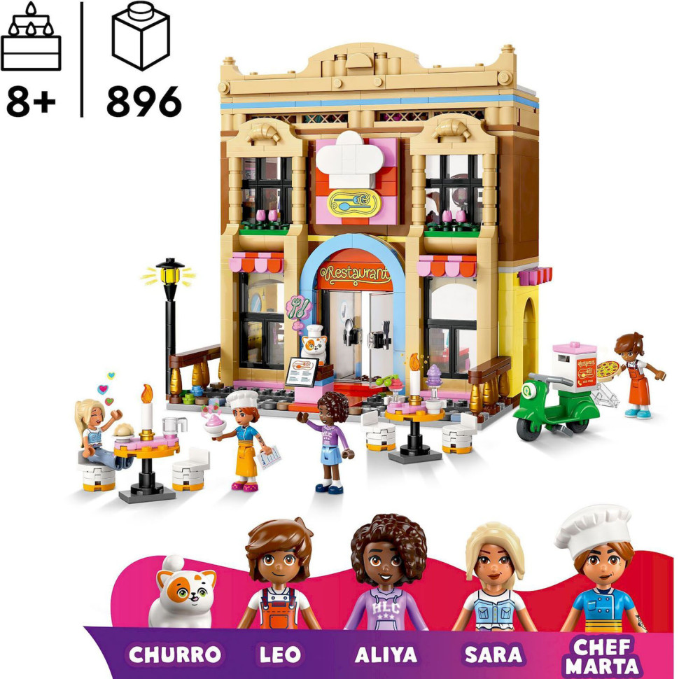 Конструктор LEGO Friends Ресторан и кулинарная школа 42655, 896 деталей