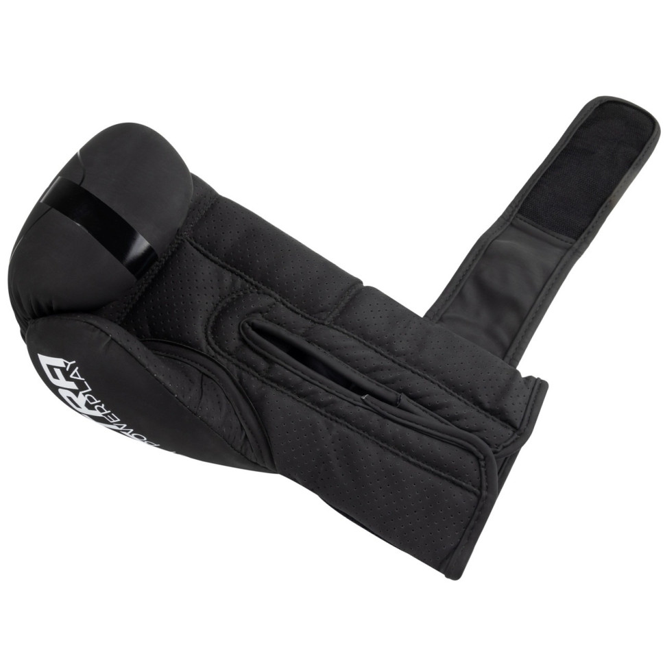 Боксерські рукавички 3024 Ultra Mat PowerPlay PP_3024_16oz_Bl/White, Чорно-Білі 16 унцій