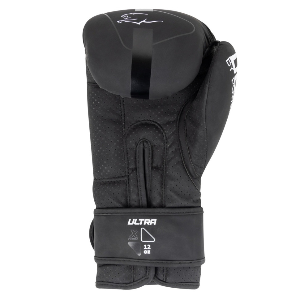 Боксерські рукавички 3024 Ultra Mat PowerPlay PP_3024_16oz_Bl/White, Чорно-Білі 16 унцій