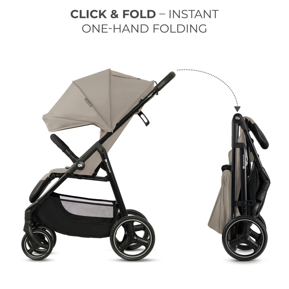 Прогулочная детская коляска Trig 3 Stone Beige Kinderkraft KSTRIG03BEG0000